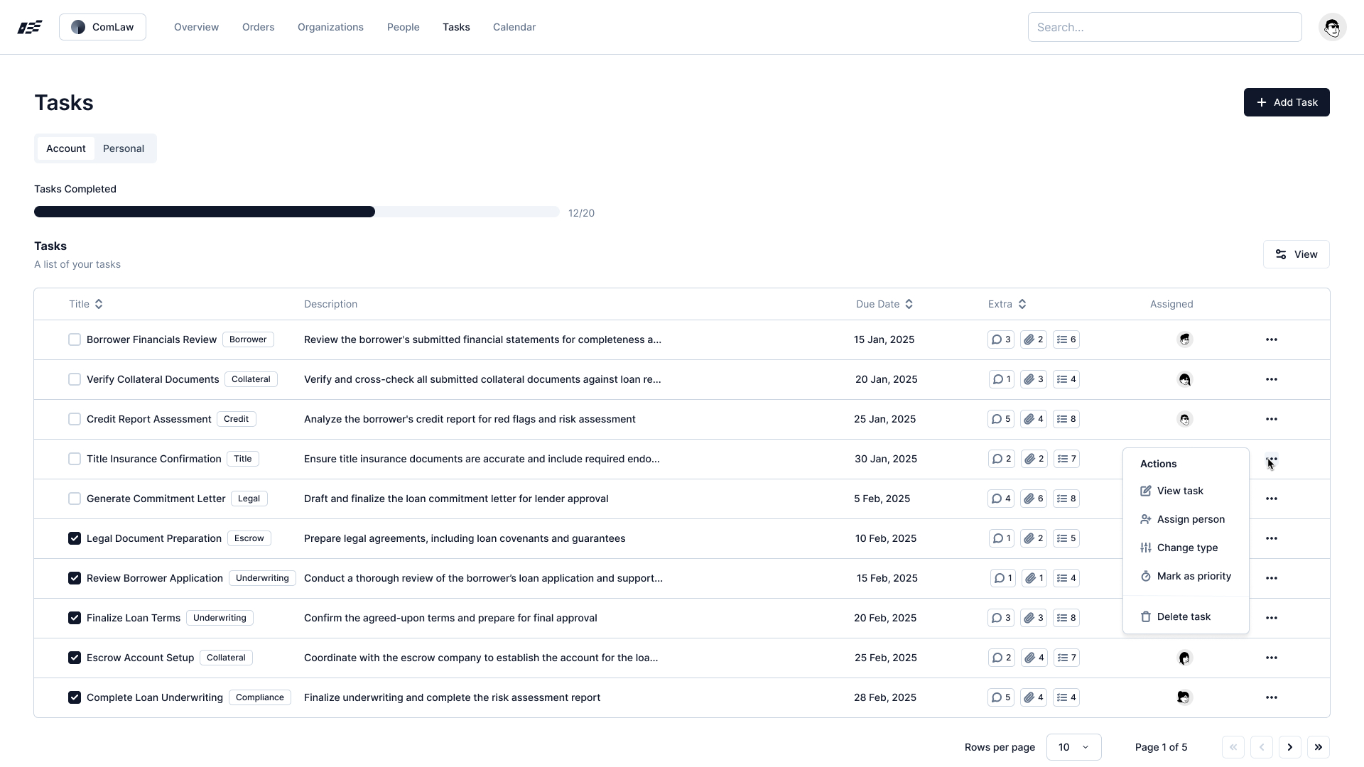 Doccly Lender task management